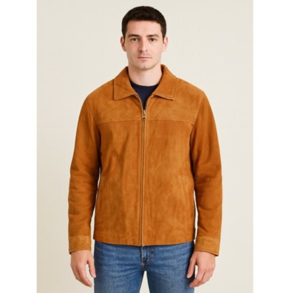 Beautiful Large Rusty Brown Suede Britches Jacket - Picture 1 of 12